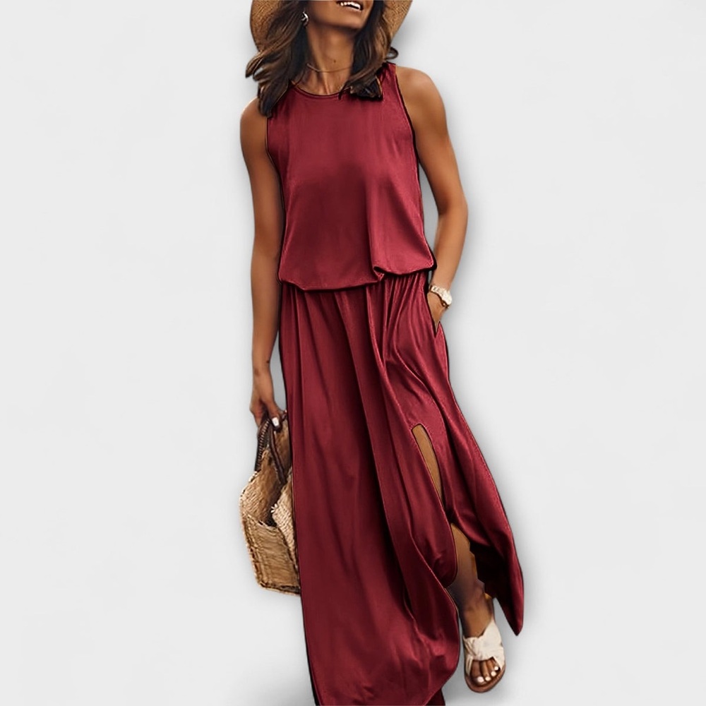 Blush & Bay Toronto Chic Strapless Red Dress